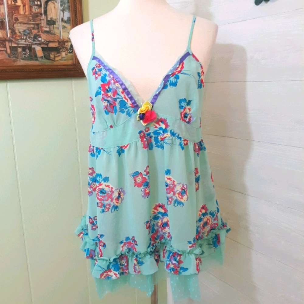 Victoria's secret sheer babydoll nightgown LG *D5 - Picture 1 of 7